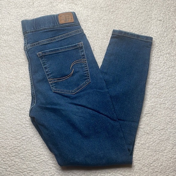 Levis Denim Pull up Jeans Comfy Elastic Stretch Size 27 x 28 Legging - Picture 9 of 13